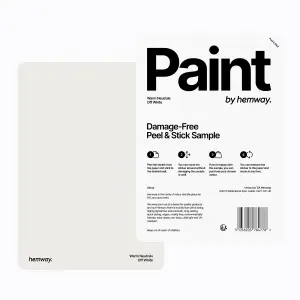 Hemway Chalk Based Furniture Paint Matt A5 Sample, Off White, Peel & Stick Swatch For Interior Walls Wood