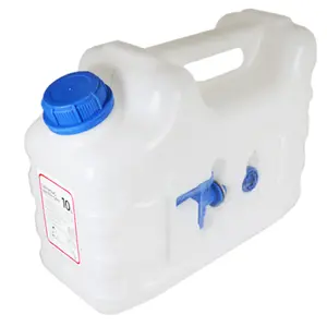 SPARES2GO Large Water Container Can Portable Storage Tank with Tap for Camping Caravan Travel Catering Cleaning (10L)