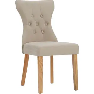 Wimbledon Upholstered Dining Chair (Set of 2) Beige