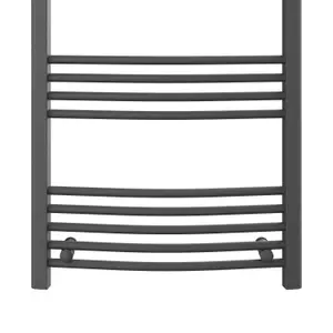 VURTU6 Designer Vertical Ladder Style Radiator, 1200(H) x 600(W), Anthracite, 613679