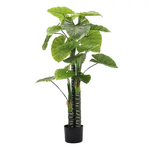 Garden Decoration Artificial Tropical Tree  in Black Plastic Pot H 160 cm