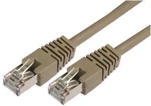 PRO SIGNAL - RJ45 Male to Male Cat5e STP Ethernet Patch Lead, 0.5m Grey