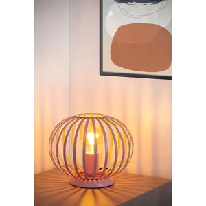 Lucide Merlina Modern Table Lamp Children 25.5cm- 1xE27 - Pink