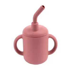 Tiny Dining - Baby Silicone Sippy Cup - 120ml  - Dusty Rose