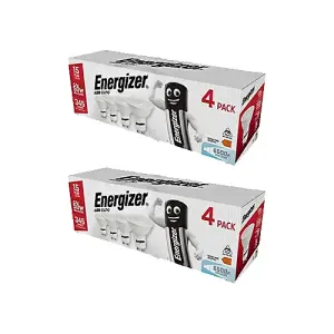 Energizer LED GU10 Spotlight Bulb 4.2W (50W Replacement) - Pack of 8 LED Bulbs (Daylight, 50W Equivalent Non Dimmable)