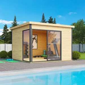 Lasita Domeo 1 Garden Office - 3m x 3m - Double Glazed Modern Summer House