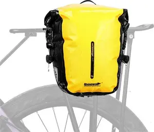 Rhinowalk Bike Pannier Bag 7L Waterproof Bicycle Rear Rack Bag With Shoulder Strap For Touring Cycling