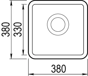 Clearwater Composite Granite Quarex Nova Single Bowl Fossil Undermount & Inset Kitchen Sink 380x380 - NOVN330FL