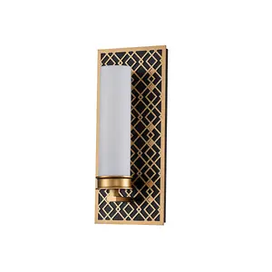 Luminosa Ziggy Bathroom Wall Lamp, Lacquered Gold IP44