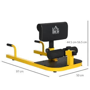 HOMCOM 3 IN 1 Squat Machine Sit Up Push Up Gym Work Out Leg Exercise Adjustable