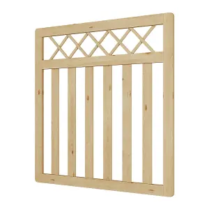 4x4ft Outdoor Cross Top Garden Wooden Gate Fence Patio Gate