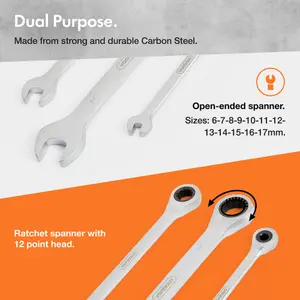 VonHaus 12 Piece Spanner Sets from 6mm to 17mm