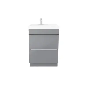 GoodHome Imandra Grey Freestanding Vanity unit & basin set - Includes Mila basin (W)604mm