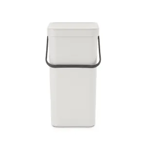 Brabantia Sort & Go Standard Light grey Plastic Bin - 16L Freestanding