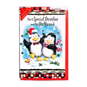 Simon Elvin For A Special Brother And His Girlfriend Christmas Card Multicoloured (One Size)