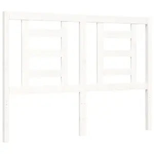 Berkfield Bed Frame with Headboard White 140x200 cm Solid Wood