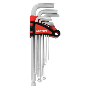 Dekton Long 9pc Ball End Hex Key Set  1.5mm-10mm