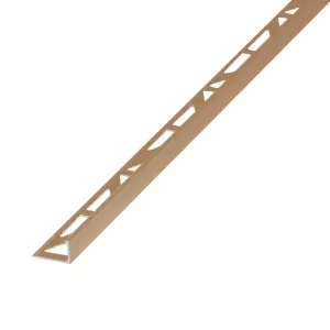 Diall Light brown 8mm Straight Aluminium Tile trim