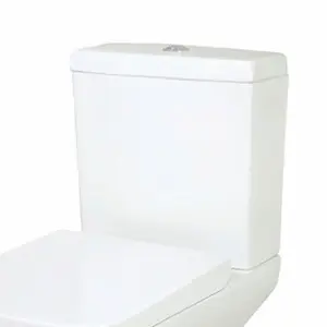 Nes Home White Modern Open Back Pan Toilet WC Including Cistern & Wrap Over Seat