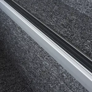 Anodised aluminium anti non slip stair edge nosing trim 900mm x 46mm x 30mm A38 silver