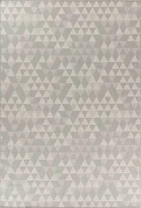 Modern Triangle Design Outdoor-Indoor Rugs Silver 160x230 cm