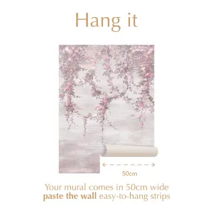 Shabby Chic by Rachel Ashwell Hanging Garden Pink Fixed Size Print to Order Mural