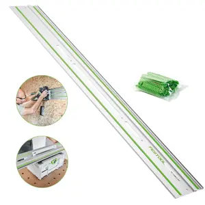 Festool 577043 1.4m Guide Rail FS1400/2-KP +S-KP/30 Adhesive Pad + Pair Clamps