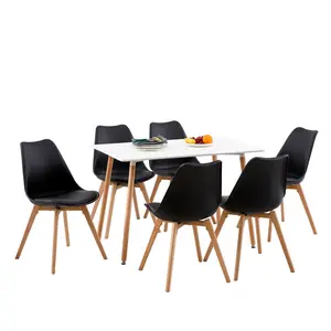 Milana 6 - Person Dining Set Black