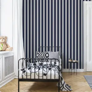 Superfresco Easy Blue Striped Smooth Wallpaper Sample