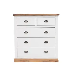 Tropea 5 Drawer Chest of Drawers Brass Cup Handle