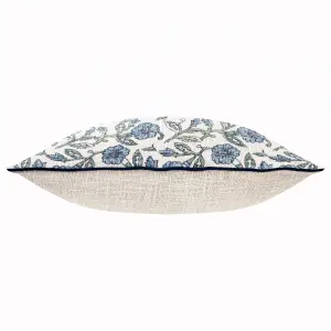 Paoletti Delphine Floral Piped Polyester Filled Cushion