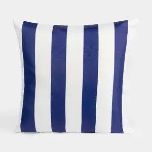 OHS Stripe Water Resistant Filled Cushion Covers, Navy/White - 45 x 45cm - 4 Pack