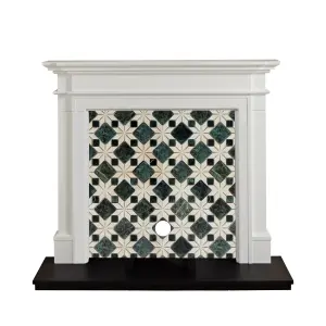 Focal Point Montana White & black MDF Timeless Fireplace surround set