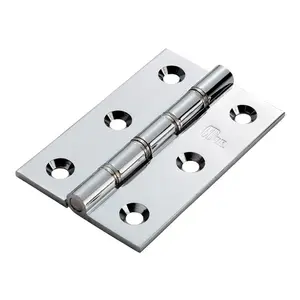 7.6cm H x 5cm W Butt Bearing Pair Door Hinges Polished Chrome