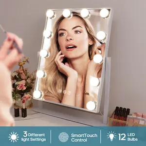 Rectangle LED Metal Mirror White