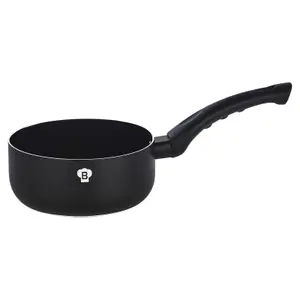 BLAUMANN 5Pc Set Matt Black Colour Cookware Induction Pot Pan Saucepan Casserole Soft Touch Handle