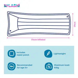 INFLATABLE WATER LOUNGER MAT - PINK