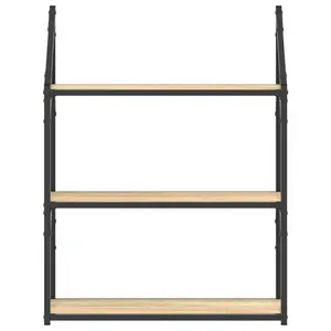 3 Piece Floating Shelf Sonoma Oak / 78.5 cm H x 23.62 cm W x 21 cm D