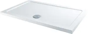 1200 X 700mm Milano Shower Tray- Rectangular Stone Resin