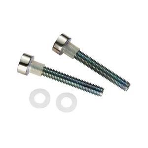 PAIR Bolt Cap Fixing Pack for 16mm Pull Handle Bright Stainless Steel