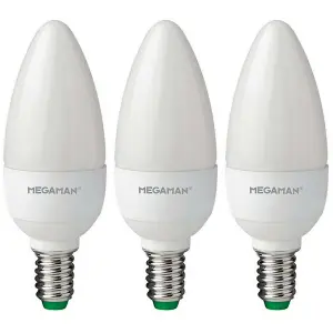 Megaman LED Candle 3.5W E14 Warm White Opal (3 Pack)