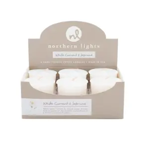 Northern Lights Votive Candle 6 pack - White Currant & Jasmine