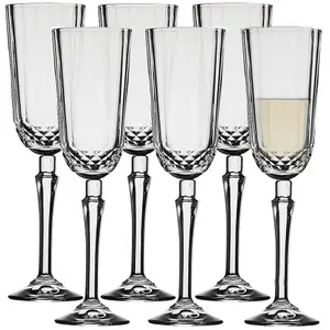 Queensway Home & Dining 125ml 6 Pcs Champagne Flutes Glasses Sets Prosecco Glass