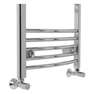 Right Radiators 1200x495 mm Bathroom Curved Heated Towel Rail Radiator Warmer Ladder Chrome