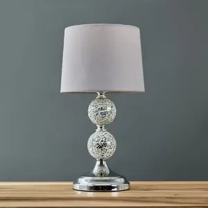 Korbin Metal Table Lamp Grey / LED Bulb