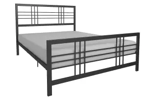 Burbank Metal Bed Black, King Size