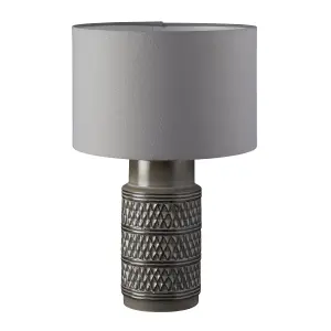 Harbour Studio Viola Imprinted Matt Grey Table light