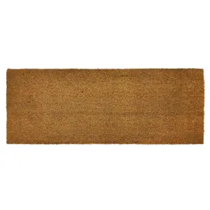 EHC PVC Backed Natural Coconut Coir Plain Entrance Matting Outdoor & Indoor Mat, 45 x 120 cm