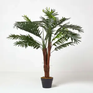 Homescapes Green Mini Palm Tree Artificial Plant with Pot, 120 cm