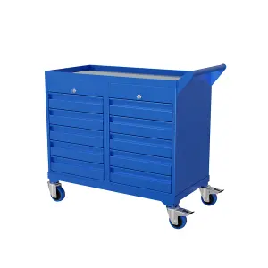 920mm x 460mm x 820mm mobile tool cabinet with 2 x 5 drawer units and castors